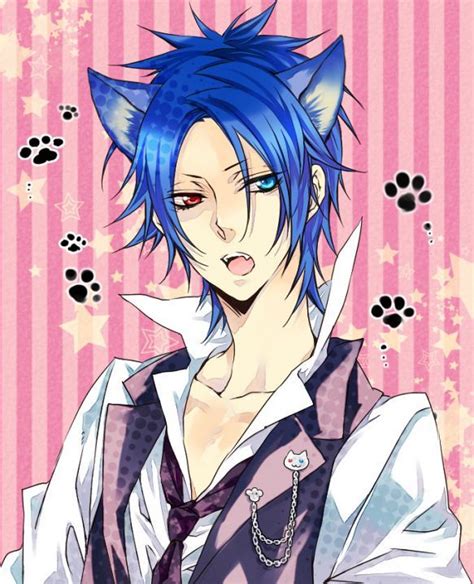 anime boy, neko, blue hair, | Anime neko, Anime, Neko boy