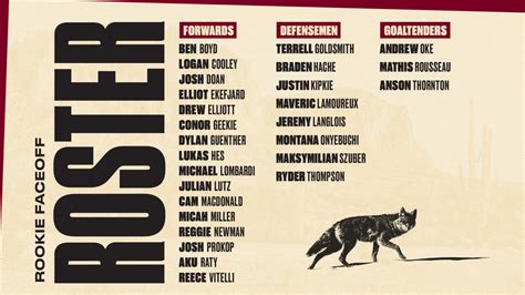 Coyotes Announce 2023 Rookie Faceoff Roster | Arizona Coyotes