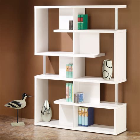 Coaster Bookcases Modern White Finish Bookcase | A1 Furniture ...