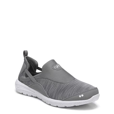 Ryka Women's Helena Medium/Wide Slip On Sneakers (Grey/White/Silver ...