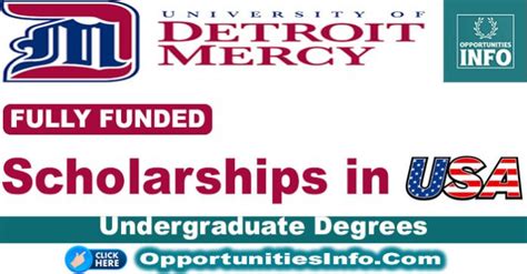 University of Detroit Mercy Scholarships in USA 2024 [Fully Funded] | Free Study in USA