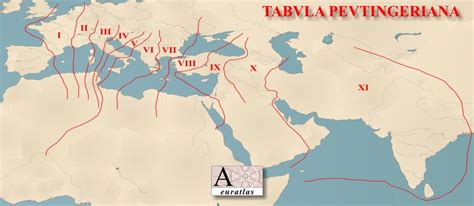 The Tabula Peutingeriana, a Roman Road Map