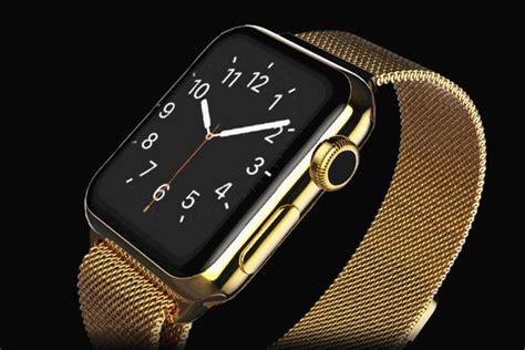 Gold Apple Watch 6 with Milanese strap | Goldgenie International