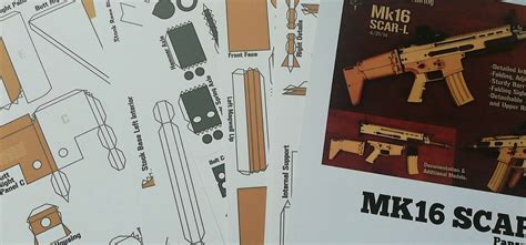 New DIY 1/1 Scale FN Scar-L MK16 Assault Rifle Gun 3D Paper Model Puzzle Kit | eBay