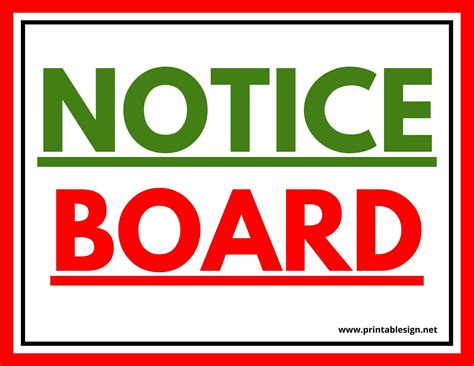 Notice Board Sign | FREE Download in 2024