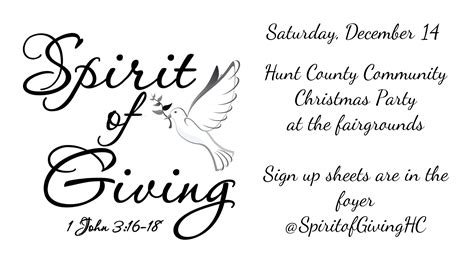 Spirit of Giving – The Church at River Oaks