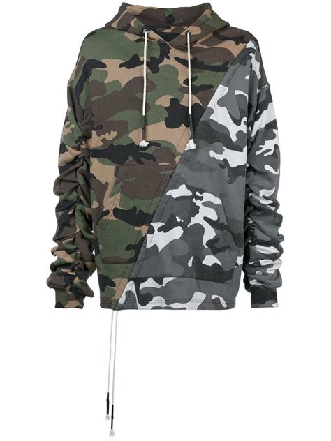 Mostly Heard Rarely Seen mixed camouflage hoodie - Green | Camouflage ...