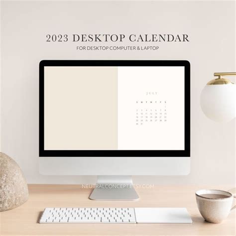 2023/2024 Calendar Wallpaper 12 Month Modern Aesthetic - Etsy ...