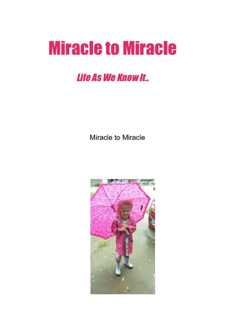 Miracle To Miracle | Book 655806