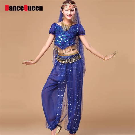 Aliexpress.com : Buy 2018 Bollywood Dance Costumes 5pcs(Top+Pants+Waist ...