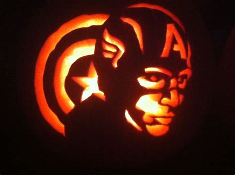 Captain America Pumpkin Stencil – HOMYSTYLE