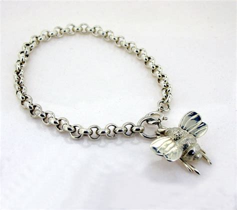 Silver Bumble Bee Bracelet By Will Bishop Jewellery Design | notonthehighstreet.com