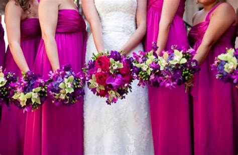 Bridesmaid Flowers – Magenta Dresses - Weddingbee