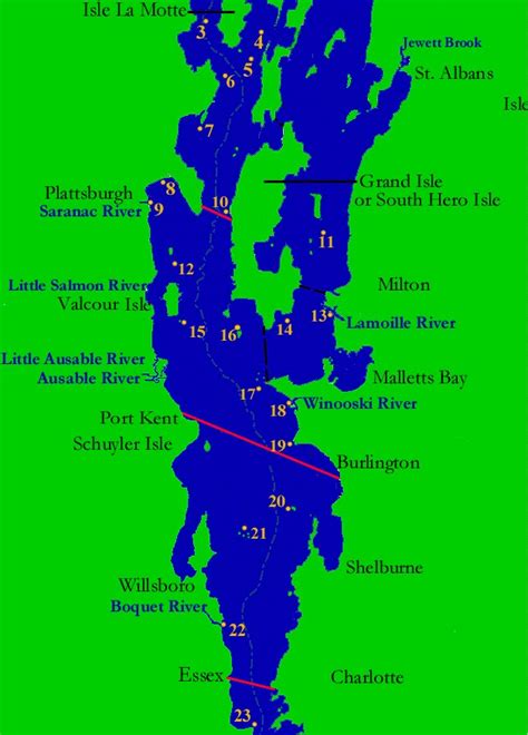 Fish Champlain: Lake Champlain Fishing Map