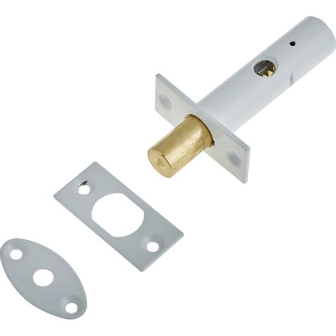 Concealed Door Security Rack Bolt - 61mm - White - tradefit