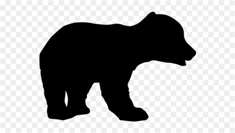 Cub Clipart Walking Bear - Animal Silhouettes - Png Download (#3194508 ...