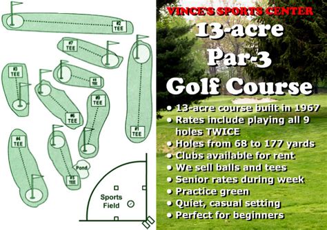 Par 3 golf course in Newark DE at Vince's Sports Center