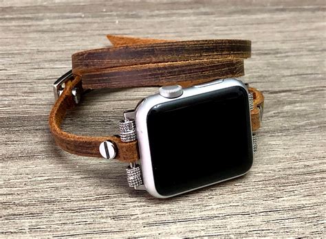 Vintage-Distressed-Leather-Apple-Watch-Bracelet-iWatch-Band-Women-Apple-Watch-Band-38mm-40mm ...