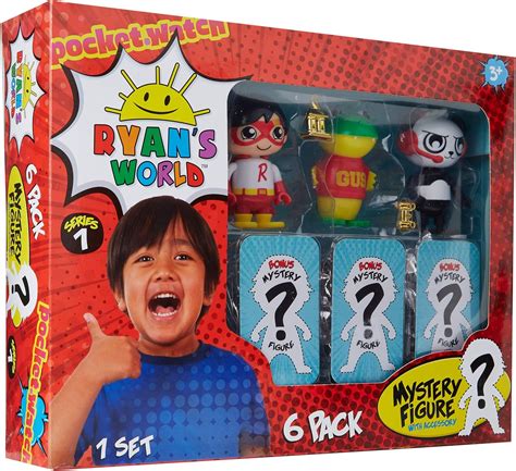 RYAN'S WORLD BK00705 6 Pack Collectible Mystery Figure Set, Multi: Amazon.co.uk: Toys & Games