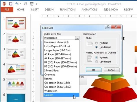 How To Edit The Size Of A Slide in PowerPoint 2013