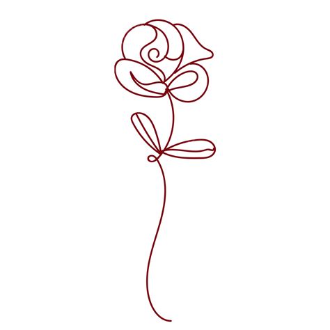 Rose Line Art Vector, Cute Rose, Rose Liner, Flower PNG and Vector with Transparent Background ...