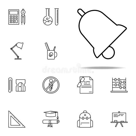 School Bell Icon. Education Icons Universal Set For Web And Mobile Stock Illustration ...