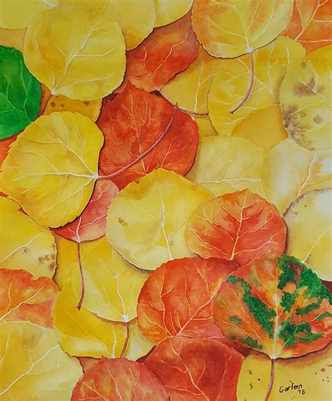 Aspen Leaves Original Watercolor Painting or Giclee Print of - Etsy