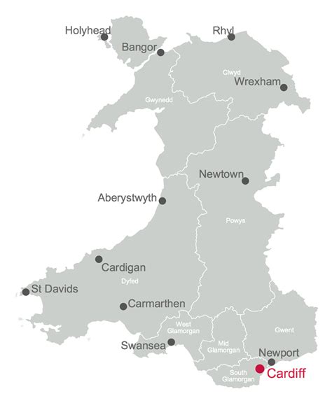 Map Of Wales With Cities And Towns