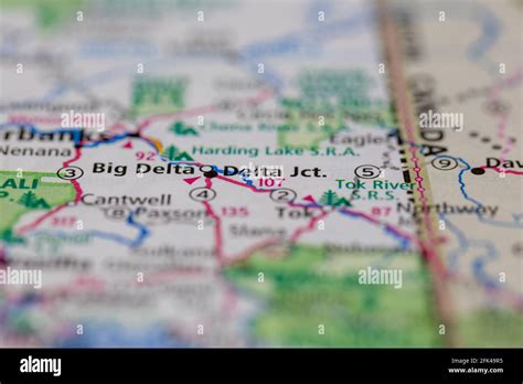 Delta junction map hi-res stock photography and images - Alamy