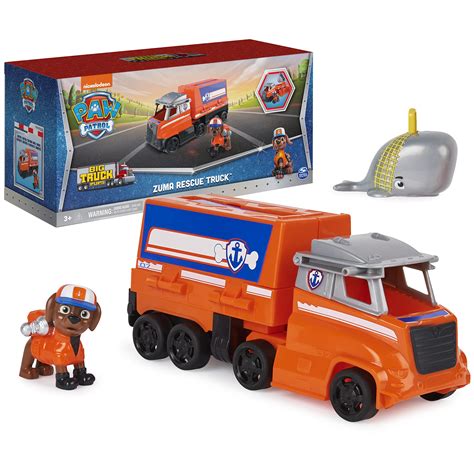 Paw Patrol, Big Truck Pup’s Zuma Transforming Toy Trucks with Collectible Action Figure, Kids ...