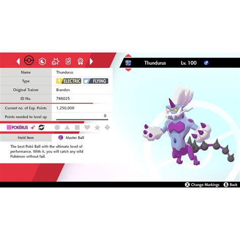 Pokemon Sword & Shield Shiny Therian Form Thundurus | Shopee Malaysia