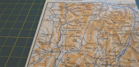 1904 Vintage Berkshire Hills Map