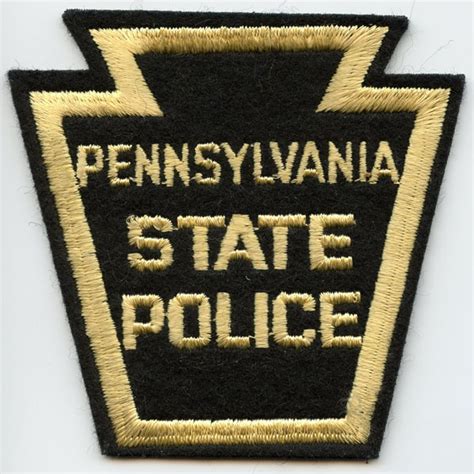 1970's Pennsylvania State Police Patch with Thick Embroidered Lettering: Flying Tiger Antiques ...