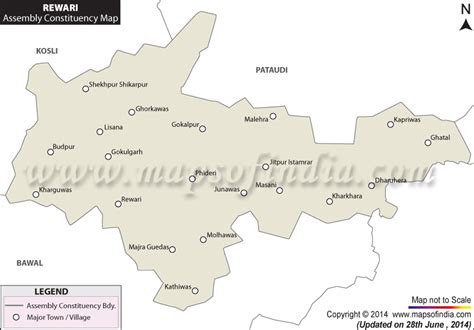 Rewari Assembly (Vidhan Sabha) Constituency Map and Election Results