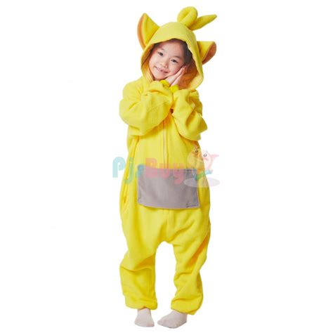 Kids Yellow Teletubbies Costume Cute Easy Halloween Lala Cosplay Idea ...