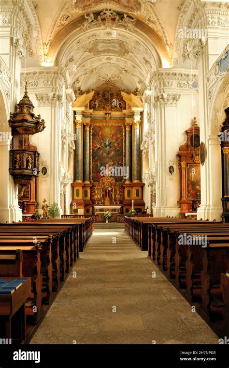 Interior of a Christian church with nobody inside Stock Photo - Alamy