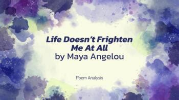 Life Doesn't Frighten Me At All Close Read and Analysis | TpT