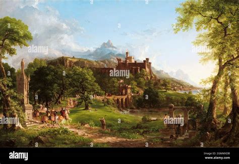 Thomas Cole, The Departure, landscape painting, 1837 Stock Photo - Alamy