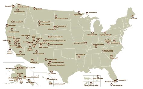 Printable Map Of National Parks