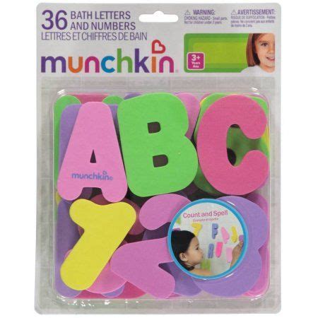 Munchkin Letters and Numbers Bath Toy, Pastel, 36 Count - Walmart.com ...