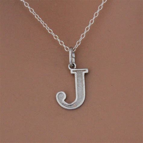 J Necklace - Etsy