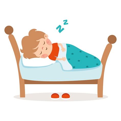 Premium Vector | Cartoon illustration of a kid sleeping