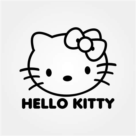 Hello Kitty Face Outline Svg