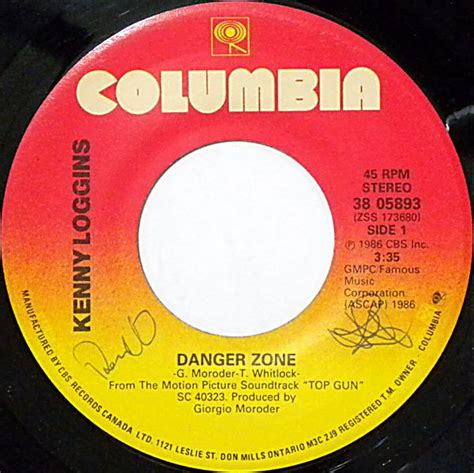 Kenny Loggins - Danger Zone (1986, Vinyl) | Discogs