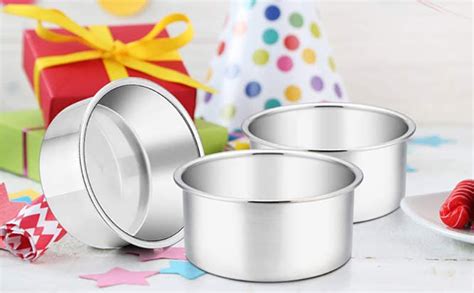 Amazon.com: 4 Inch Round Cake Pans Set of 6, Aluminum Baking Pans with ...