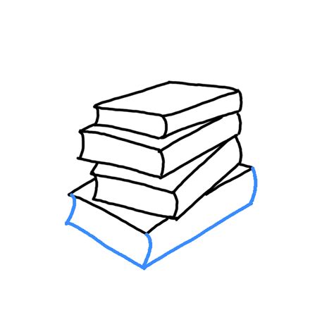 How to Draw a Stack of Books - Step by Step Easy Drawing Guides ...
