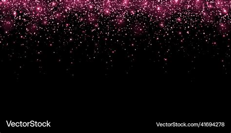 Wide pink glitter holiday confetti with glow Vector Image