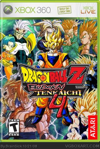 Dragonball Z:Budokai Tenkaichi 4 Xbox 360 Box Art Cover by BrainSick