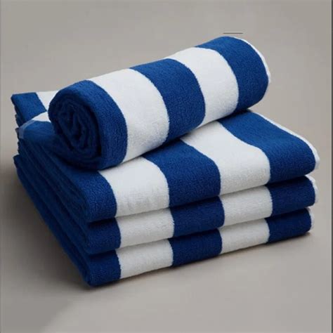 Mediterranean style navy blue and white stripe towel cotton Blue and ...