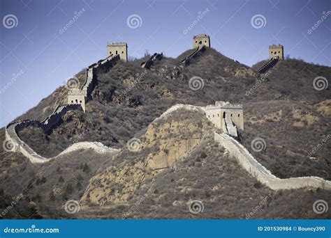 Simatai Great Wall of China Restored Section. Stock Photo - Image of ...